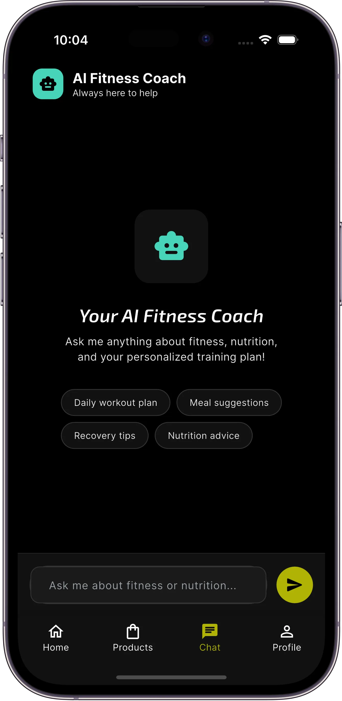 Fuelish Pro chat coach screen